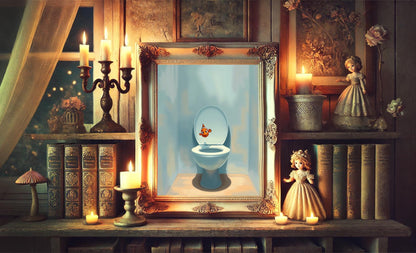 Finding Nemo Out of Toilet Bathroom Art Print, Nemo Bathroom Art, Cute Bathroom Print, Funny Bathroom Decor, Finding Nemo Bathroom Wall Art