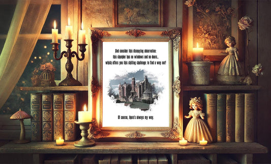 Haunted Mansion Ride Disney Watercolor Splatter Quote Art Print - Haunted Mansion Wall Art - Halloween Decor - Disney Wall Art