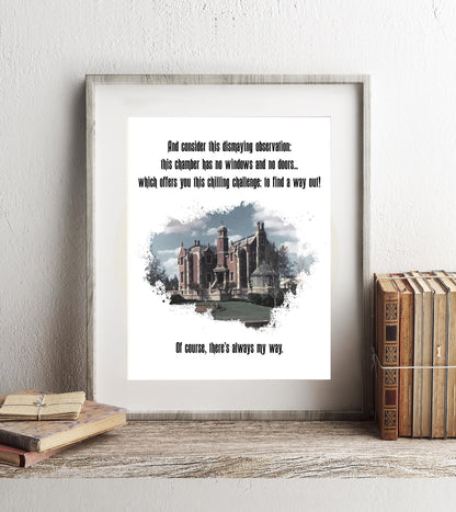 Haunted Mansion Ride Disney Watercolor Splatter Quote Art Print - Haunted Mansion Wall Art - Halloween Decor - Disney Wall Art