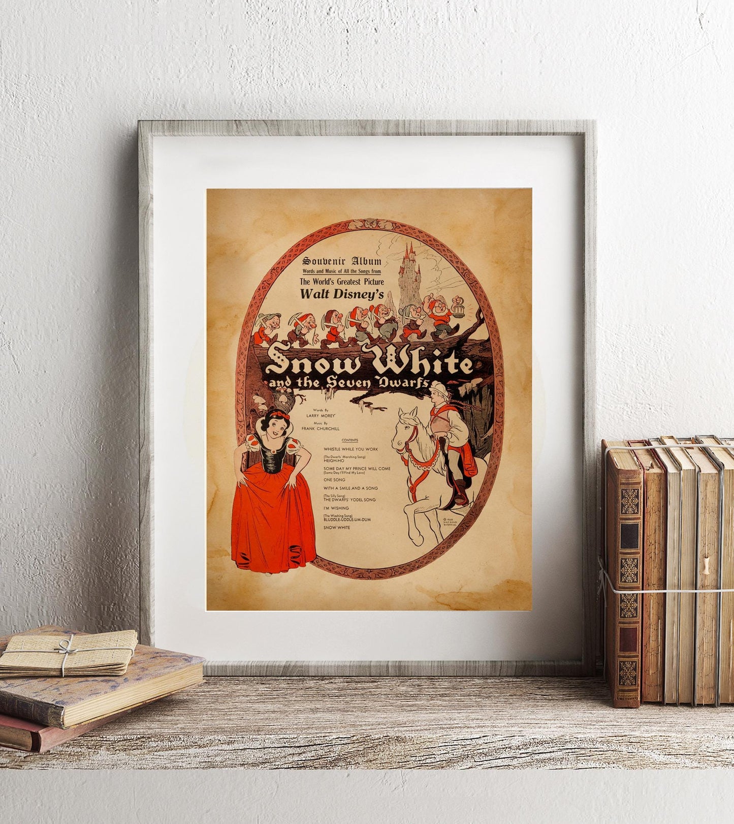 Snow White Songs Vintage Music Art Print
