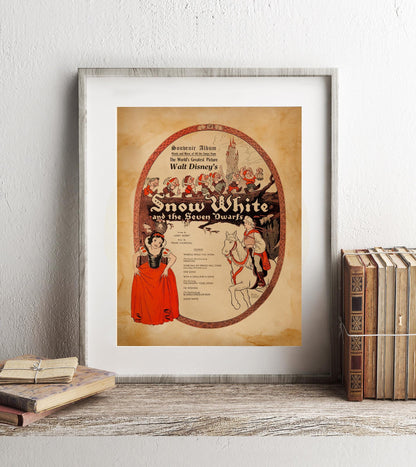Snow White Songs Vintage Music Art Print — Disney Wall Art Gift