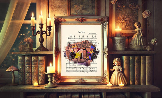 Hunchback King of Fools Topsy Turvy Disney Sheet Music Wall Art — Disney Gift for Music Lovers