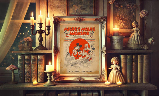 Mickey Mouse Magazine Vintage Art Print