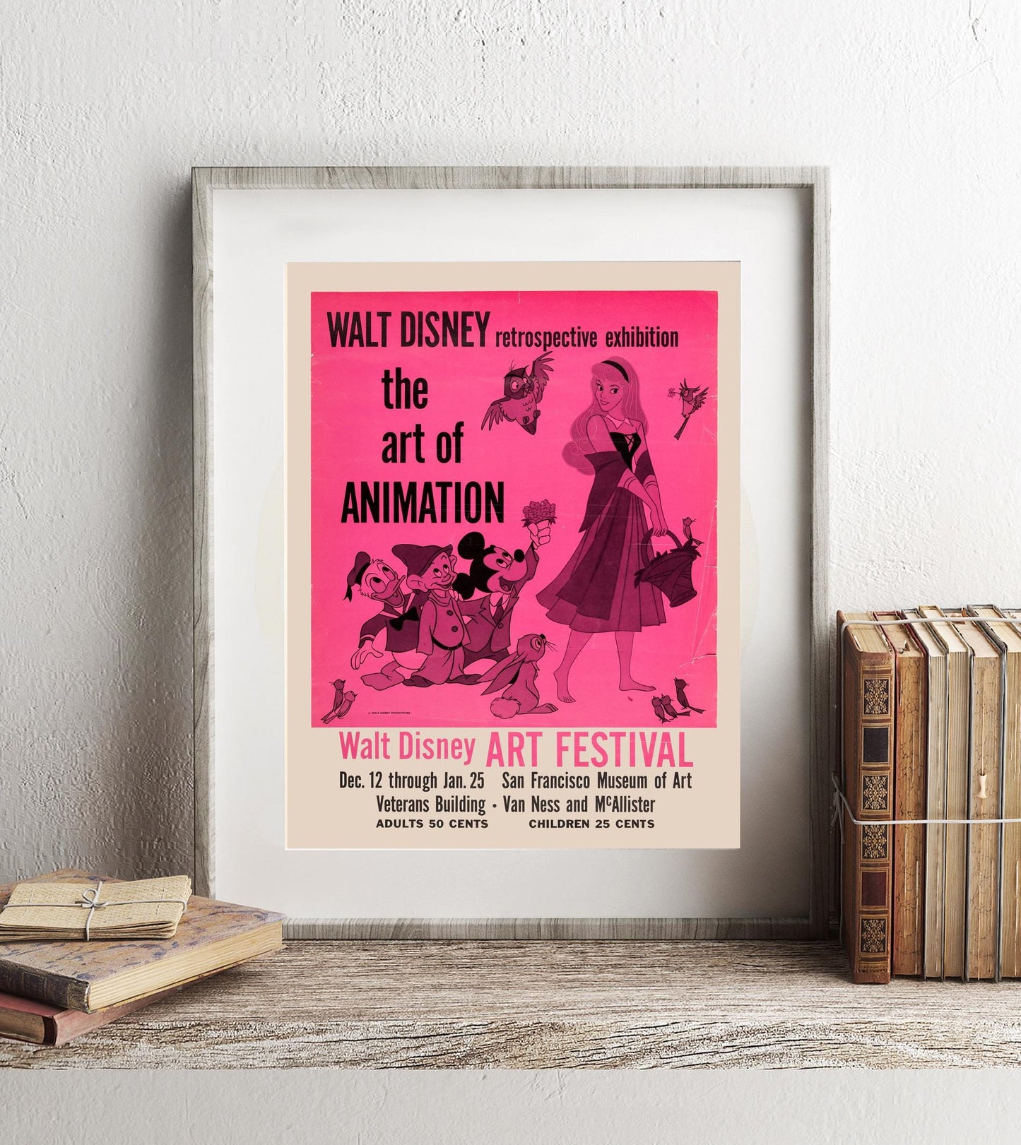 Walt Disney Art Festival Ad Vintage Art Print