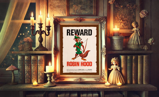 Robin Hood Reward Disney Movie Ad Art Print — Disney Wall Art Gift
