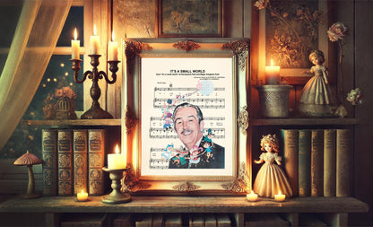 Walt Disney It's A Small World Sheet Music Art Print