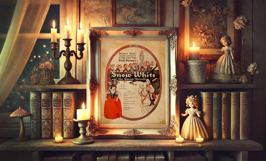 Snow White Songs Vintage Music Art Print — Disney Wall Art Gift