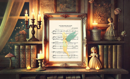 Peter Pan Tinker Bell Vintage Sheet Music Art Print