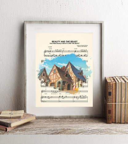 Beauty and the Beast Bimbettes Sheet Music Art Print