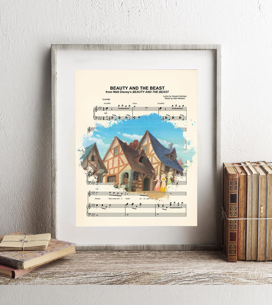 Beauty and the Beast Bimbettes Sheet Music Art Print