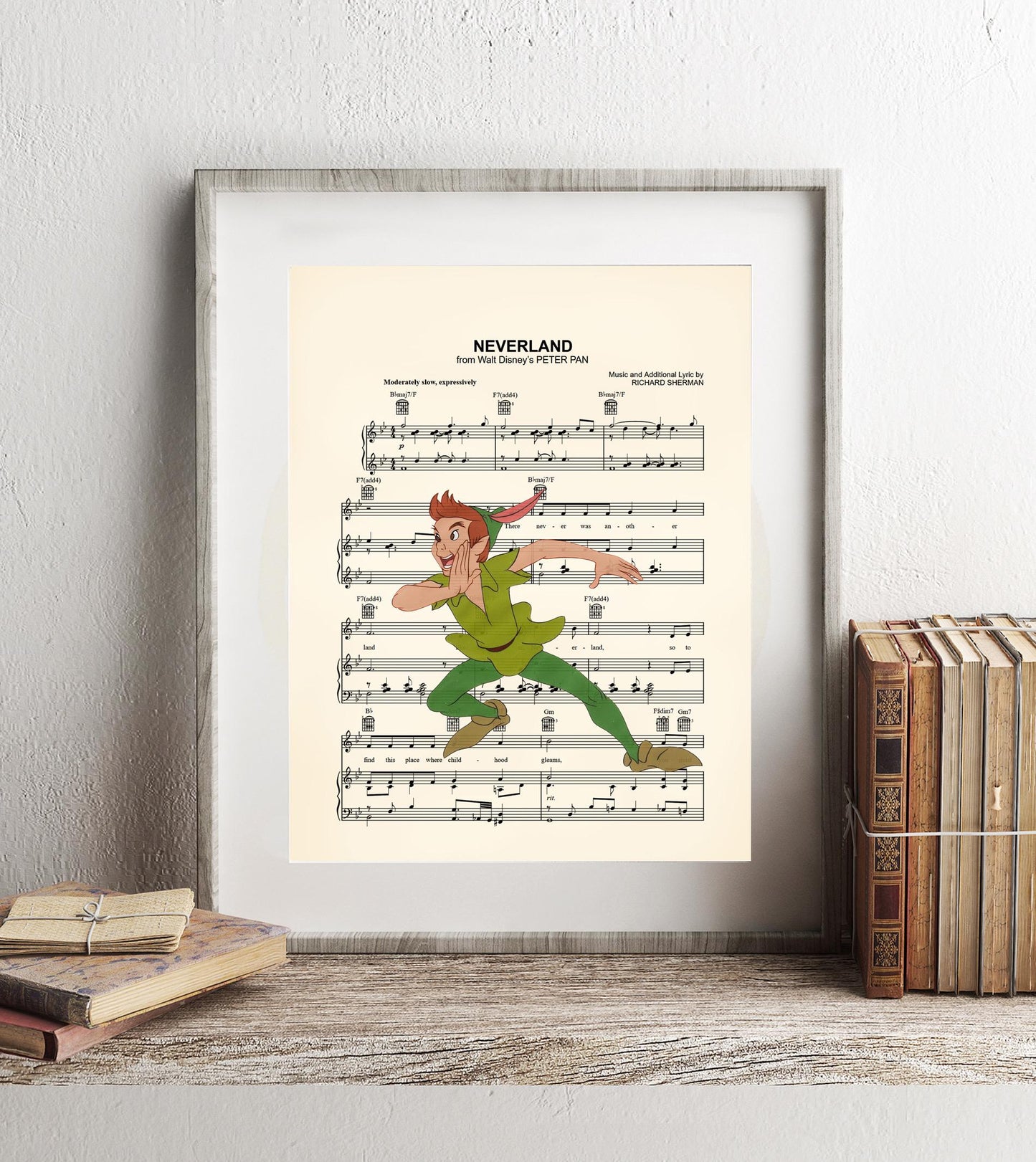 Peter Pan Vintage Neverland Sheet Music Art Print