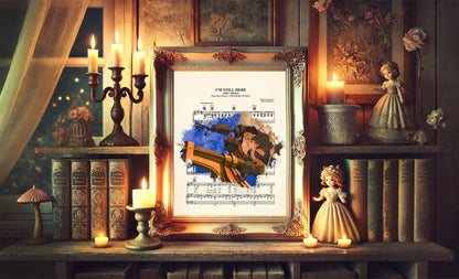 Treasure Planet John Silver and Jim Hawkins I’m Still Here Sheet Music Art Print