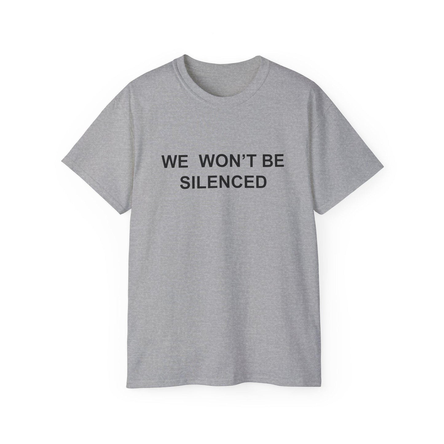 We Won’t Be Silenced - Patriotic Tribute Tee - America First Conservative T-Shirt - USA Liberty Graphic Top - Charlie Kirk Tee