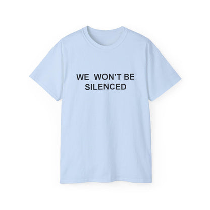 We Won’t Be Silenced - Patriotic Tribute Tee - America First Conservative T-Shirt - USA Liberty Graphic Top - Charlie Kirk Tee