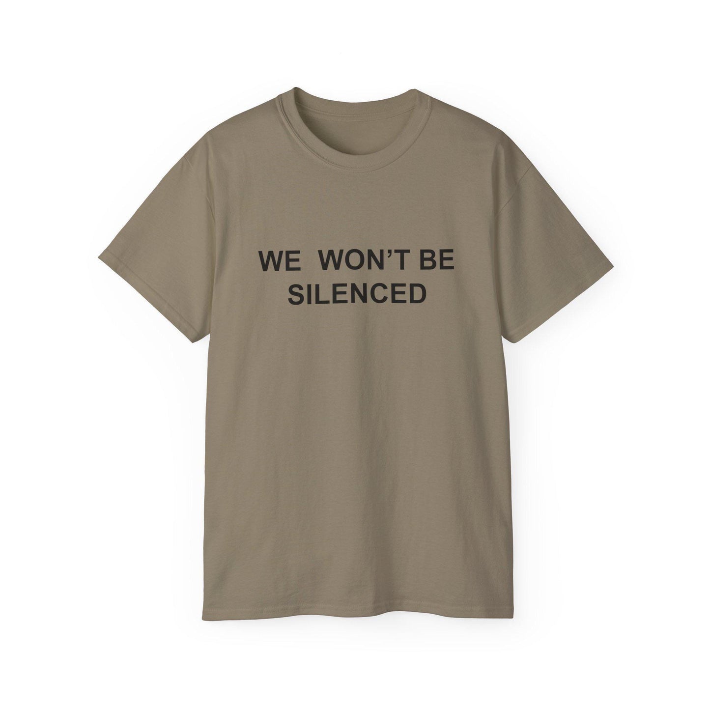 We Won’t Be Silenced - Patriotic Tribute Tee - America First Conservative T-Shirt - USA Liberty Graphic Top - Charlie Kirk Tee