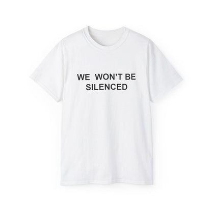 We Won’t Be Silenced - Patriotic Tribute Tee - America First Conservative T-Shirt - USA Liberty Graphic Top - Charlie Kirk Tee