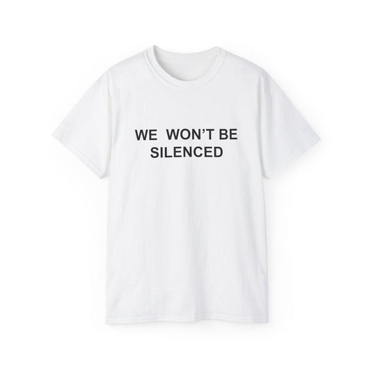 We Won’t Be Silenced - Patriotic Tribute Tee - America First Conservative T-Shirt - USA Liberty Graphic Top - Charlie Kirk Tee