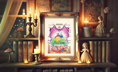 Snow White and the Seven Dwarfs Movie Poster Sheet Music Art Print
