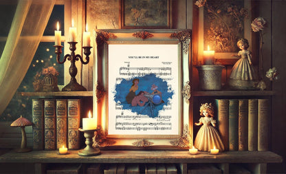 Tarzan, Jane and Porter You’ll Be in My Heart Sheet Music Art Print