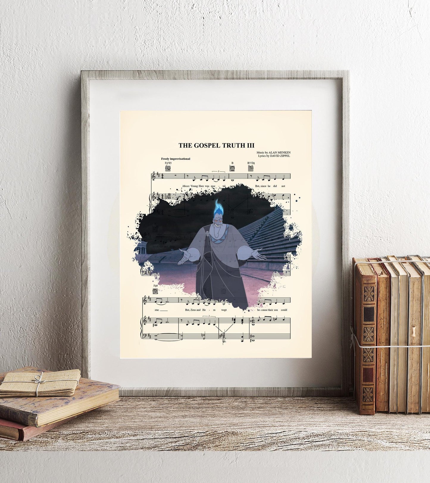 Hercules Hades Splatter The Gospel Truth III Sheet Music Art Print
