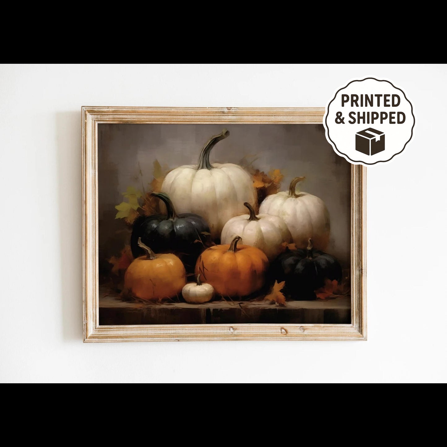 Halloween Fall Pumpkins Art Print, Halloween, Halloween Art, Pumpkin Art, Fall Art, Halloween Illustration, Happy Halloween