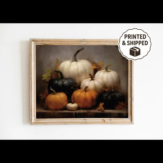 Halloween Fall Pumpkins Art Print, Halloween, Halloween Art, Pumpkin Art, Fall Art, Halloween Illustration, Happy Halloween