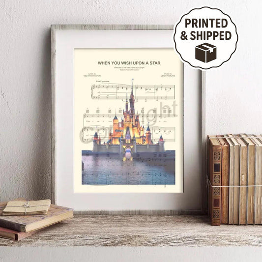 Disney World Cinderella Castle Sheet Music Art Print