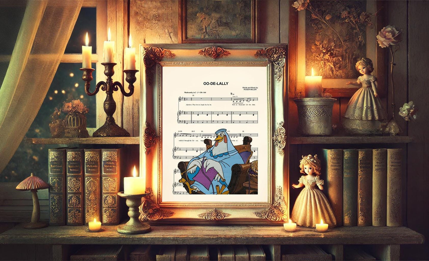 Robin Hood Lady Kluck Sheet Music Art Print