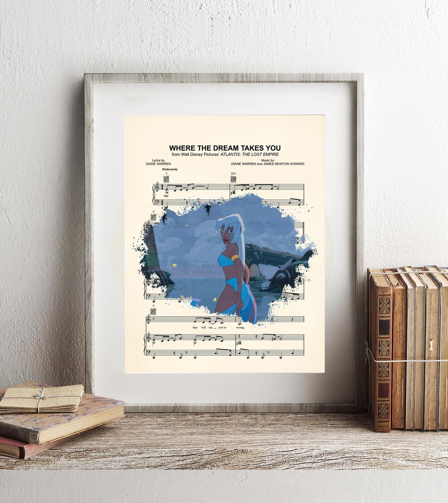 Atlantis: The Lost Empire Kida Where the Dream Takes You Sheet Music Art Print