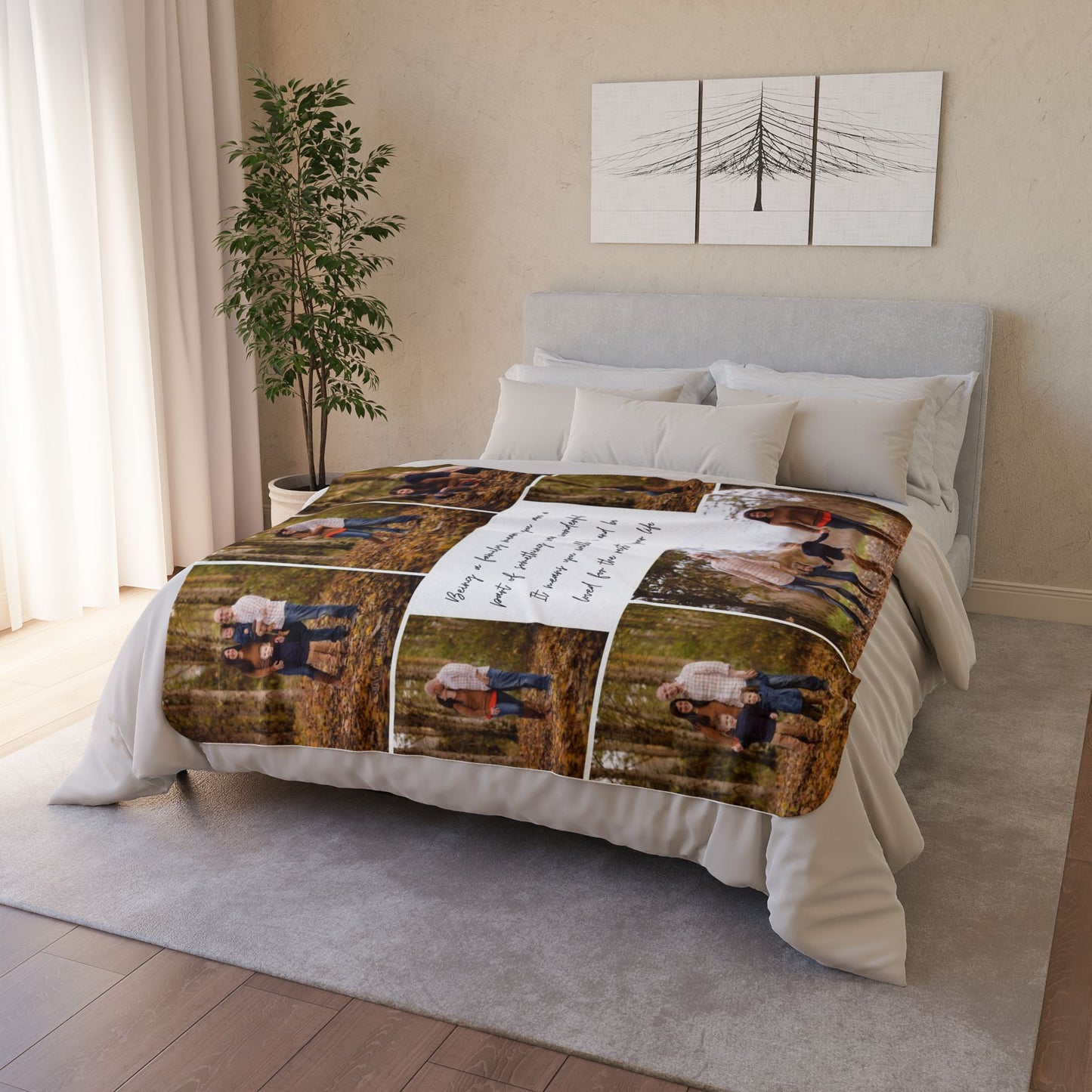Custom Photo Collage Blanket  Photo Collage Blanket with Family Quote