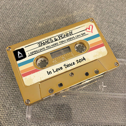 A Personalized Couple’s Playlist Mix tape - A Custom Mixtape for Two Hearts - Personalized Couple Mixtape – Custom Song Lyrics Gift for Him or Her