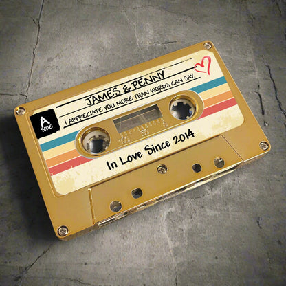 A Personalized Couple’s Playlist Mix tape - A Custom Mixtape for Two Hearts - Personalized Couple Mixtape – Custom Song Lyrics Gift for Him or Her