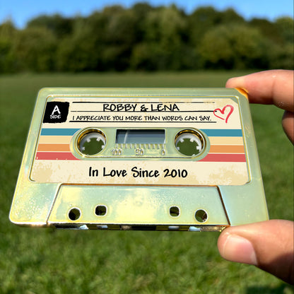 A Personalized Couple’s Playlist Mix tape - A Custom Mixtape for Two Hearts - Personalized Couple Mixtape – Custom Song Lyrics Gift for Him or Her