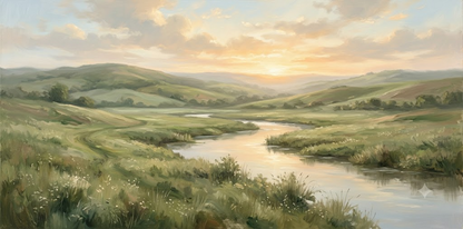 Psalm 23 green pastures still waters Christian fine-art