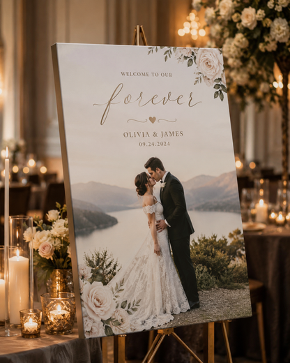 Wedding officiant thank you canvas