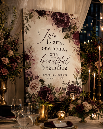 Wedding backdrop quote sign