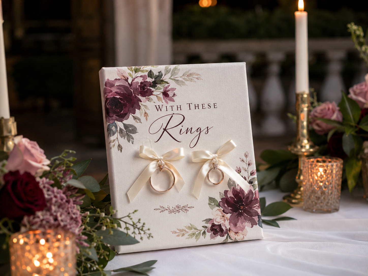 Wedding ring holder sign