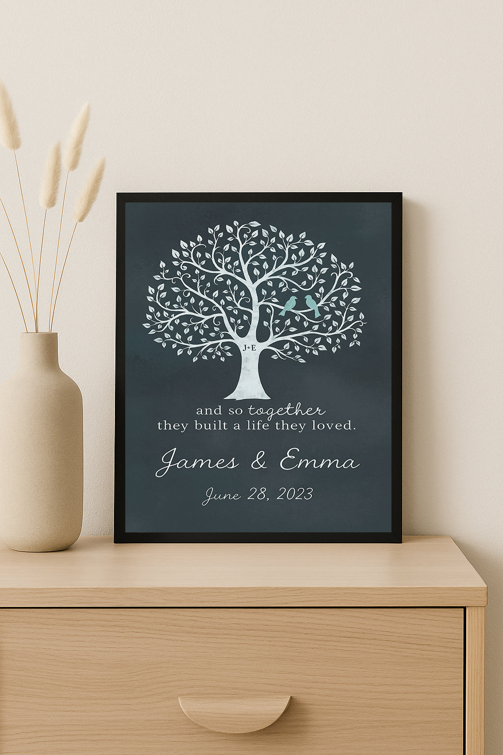 Family Tree Sign Names & Date Wedding So Together They Built a Life They Loved