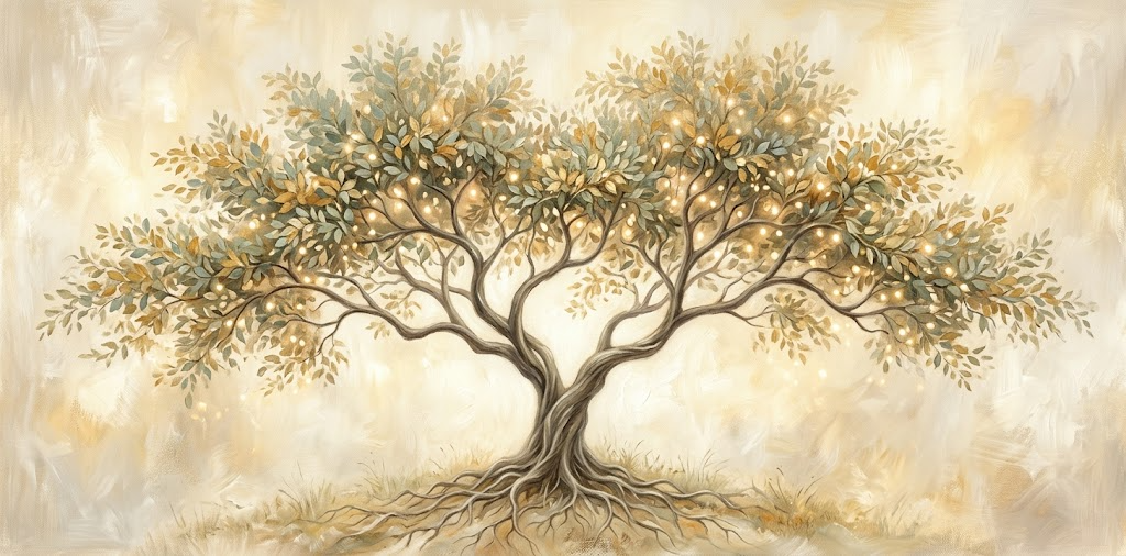 Tree of life family tree fine-art painting