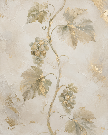 Vine and Branches John 15:5 gold leaf abstract Christian canvas artwork