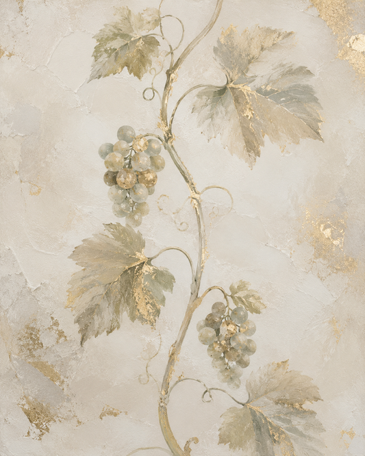 Vine and Branches John 15:5 gold leaf abstract Christian canvas artwork
