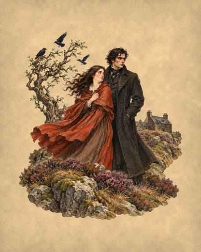 Wuthering Heights vintage 8x10 print on warm parchment